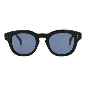 Kenzo Unisex Round/Oval Black Black Blue Fashion Designer Eyewear